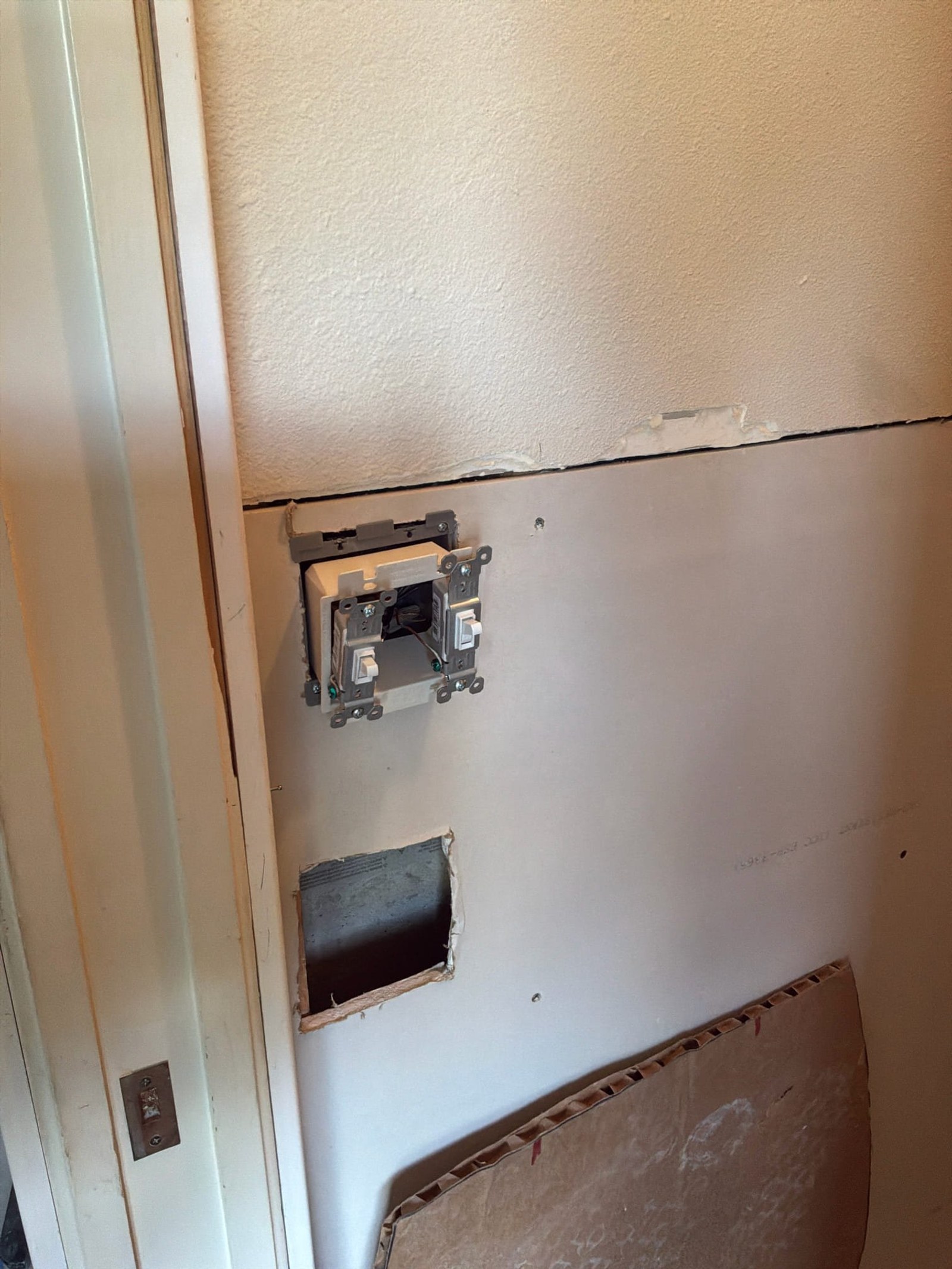 Completed bathroom switch and dimmer work in Sarasota home
