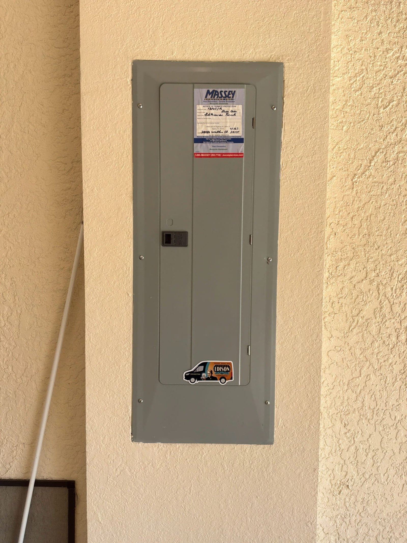 Code-compliant electrical panel install in Sarasota, FL by Thomas Edison Electric.